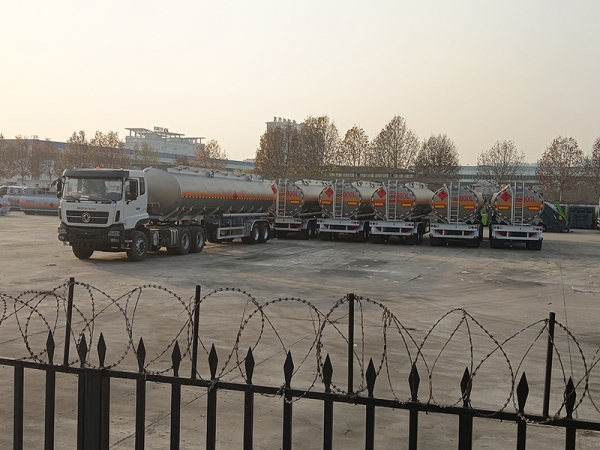 38000L aluminum alloy oil tanker semi-trailer