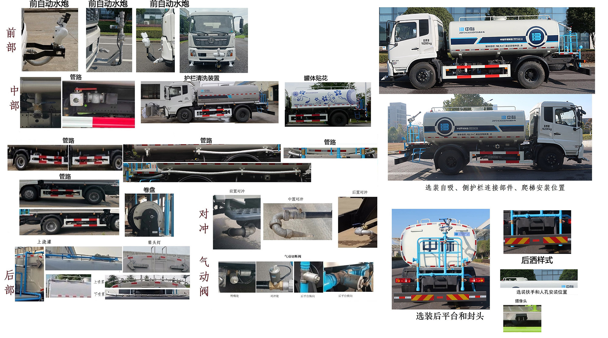 中标牌ZBF5163GSSDFE6型洒水车